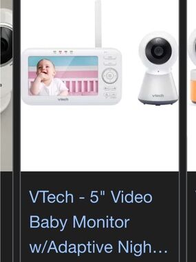 VTech 5" Digital Baby Monitor Video with Adaptive Night Light